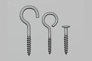 Screw hooks 02, an Object 3D Model by fahad121 (Thumbnail 7 of 7)