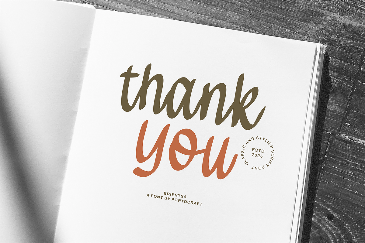 Brientsa Classic Script, a Handwritten Font by Portocraft (Photo 5 of 10)
