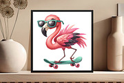 Cute Cartoon Sporty Flamingos, an Illustration by DreamCafeArt (Thumbnail 4 of 5)