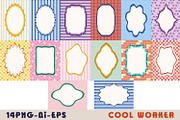 Vintage Label Frames Clipart, an Object Graphic by Cool Worker (Thumbnail 1 of 5)