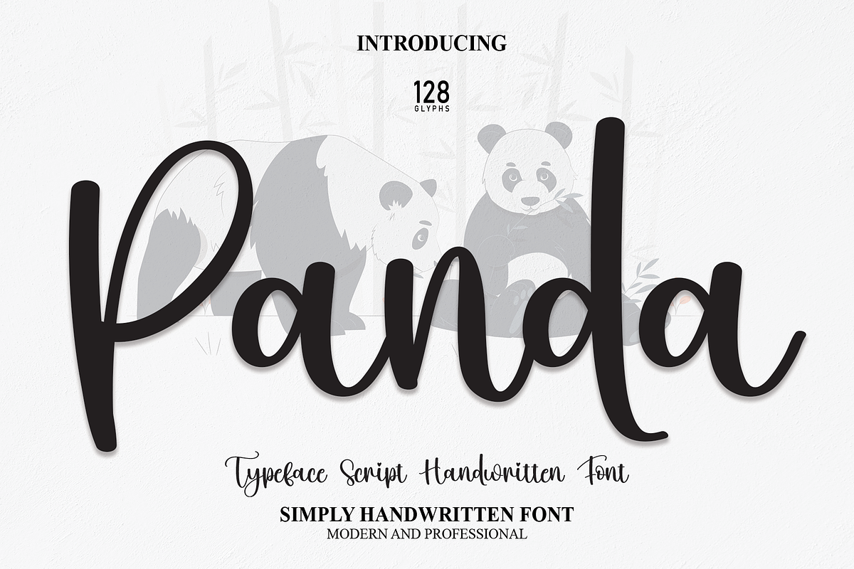 Panda | Script Font, a Script Font by Scratchones (Photo 1 of 8)