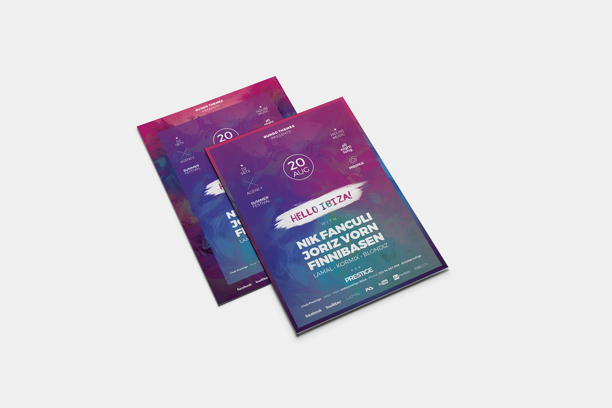 Hello Ibiza Club Flyer Templates, a Flyer Template by Bundo Themes (Photo 6 of 7)