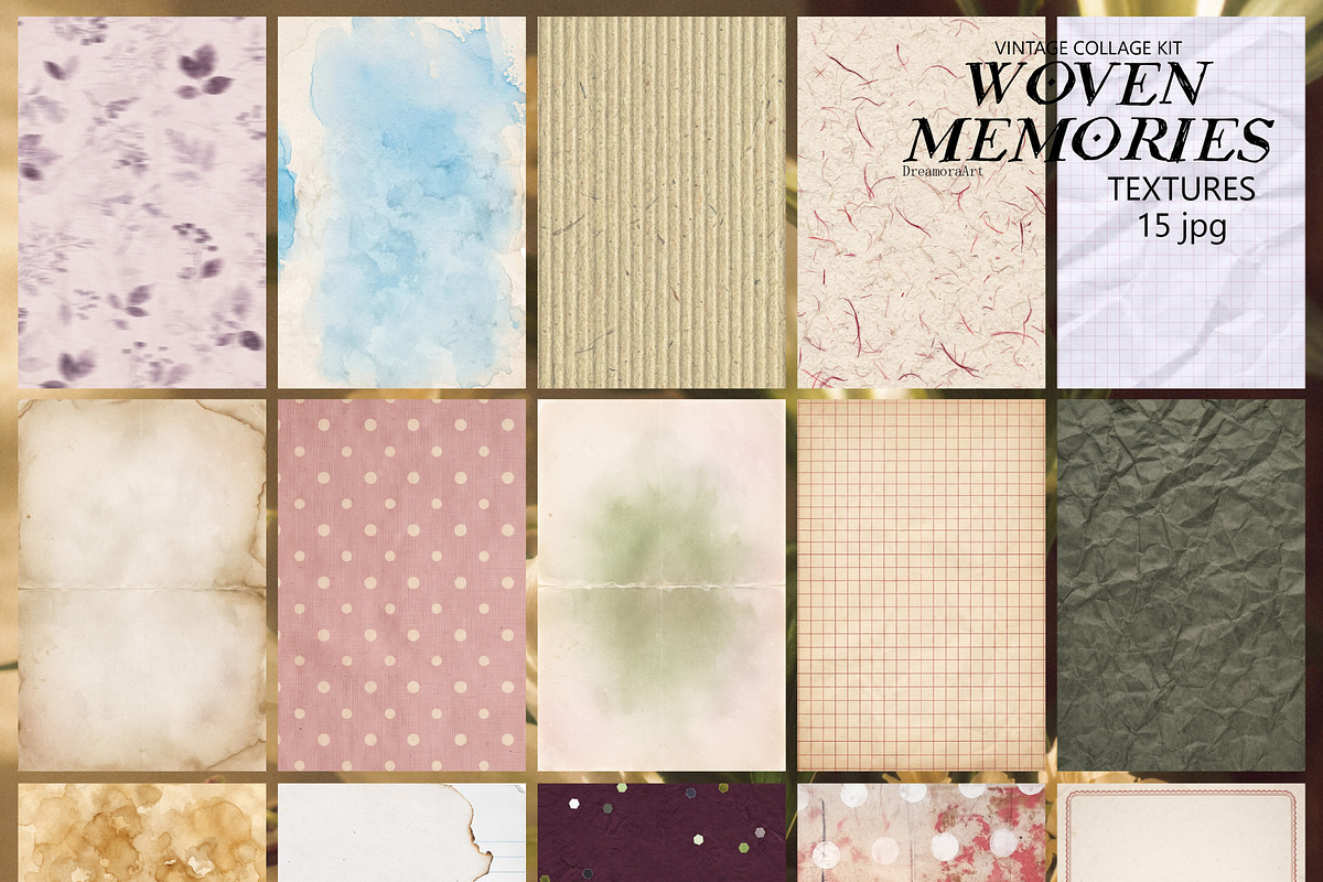 Woven Memories Vintage Ephemera Kit, an Object Graphic by DreamoraArt (Photo 9 of 11)