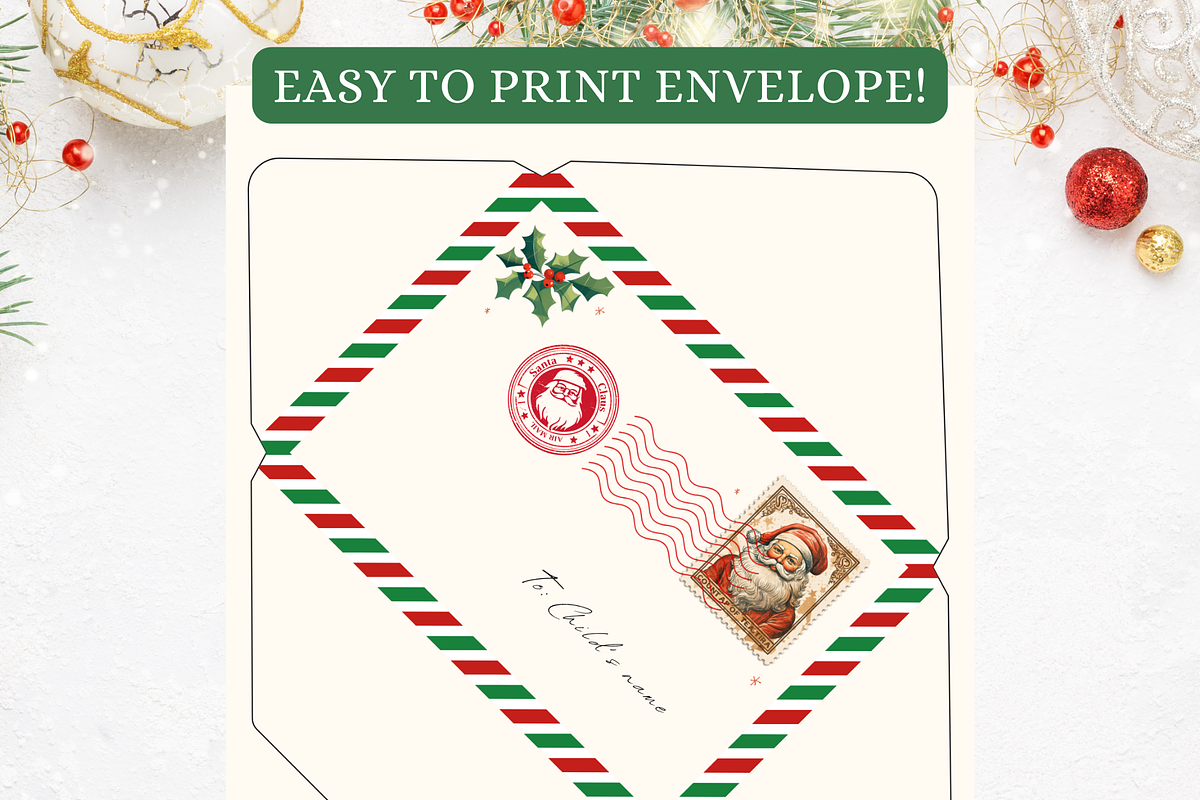Letter from Santa | Nice list |Canva, a Stationery Template by mkStudioLab (Photo 7 of 7)