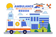 10 Ambulance Vehicle Illustration, a Healthcare Illustration by denayunebgt (Thumbnail 1 of 4)