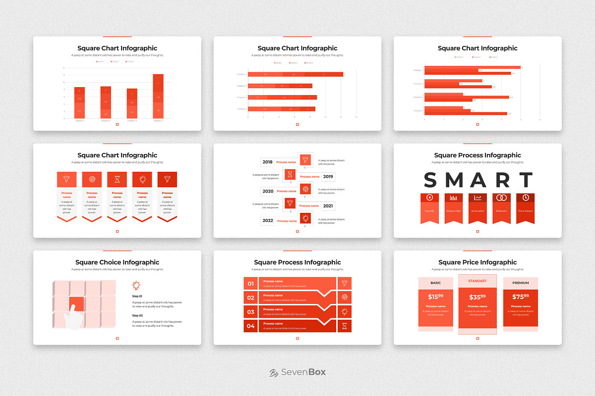Square Keynote Infographics, a Presentation Template by ShapeSlide (Photo 12 of 17)
