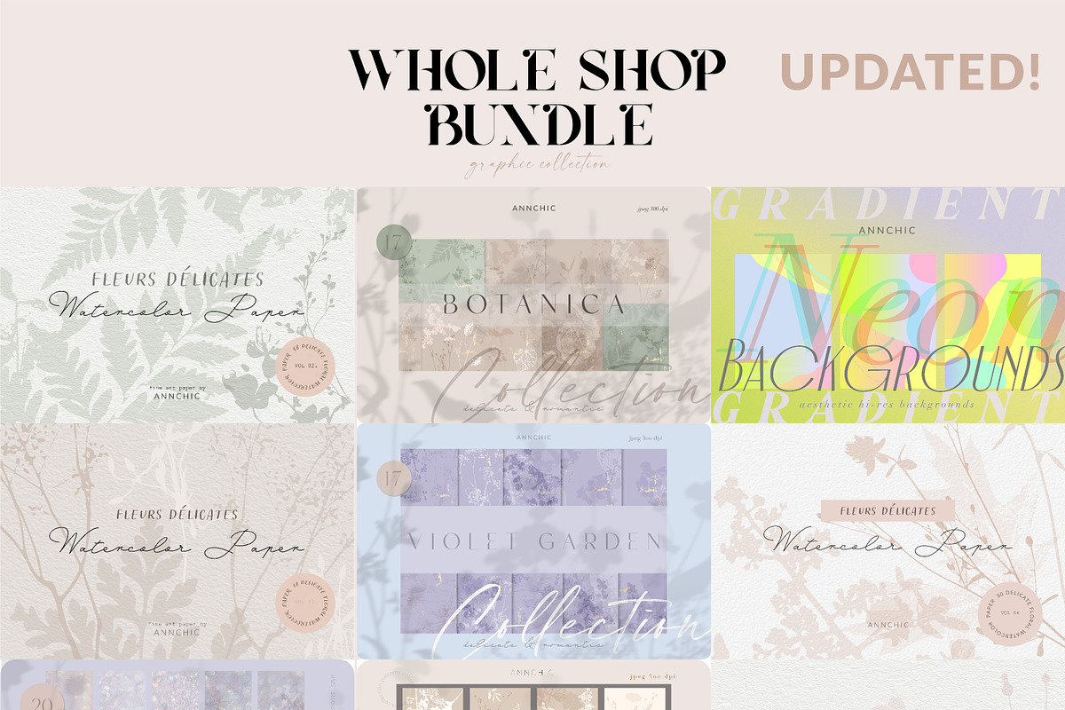 BIG SALE!!! Whole Shop Bundle, a Texture Graphic by Anna Sokol (Photo 45 of 47)