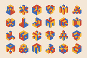 3D Geometry Printable Wall Art Set, a Background Graphic by C Design Studio (Thumbnail 26 of 28)