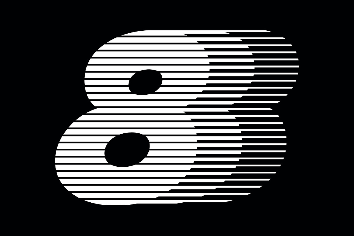 Number 8 speed motion lines logo, a Branding & Logo Template by Leksono (Photo 1 of 2)