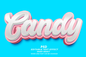 Candy PSD Editable Text Effect