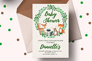 Woodland Animals Baby Shower, an Invitation Template by mpcprintables (Thumbnail 1 of 3)