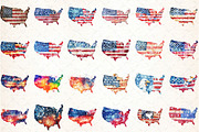 USA Map Puzzle 4th of July Clipart, an Illustration by DreamCafeArt (Thumbnail 2 of 7)