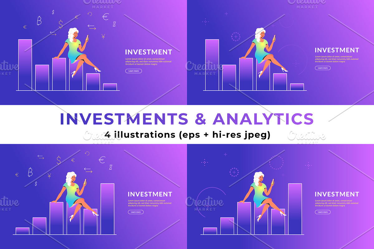 Investments & Analytics graphs, a Finance Illustration by Julia Tim (Photo 1 of 5)