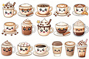 Kawaii Coffee and Bakery Clipart, a Food Illustration by Villa 11 Estudio (Thumbnail 2 of 8)