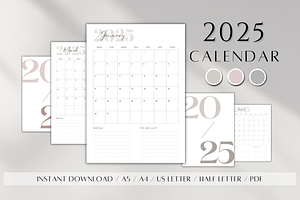 2025 Printable Calendar Template