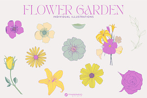 Flower Garden Seamless Patterns