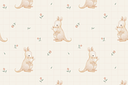 Kangaroo Cuddles – Clipart & Pattern, a Pattern Graphic by tetiartline (Thumbnail 5 of 7)