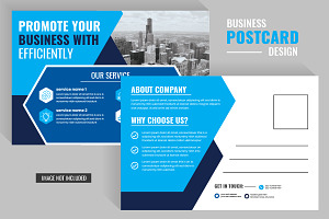 Business postcard design template, a Card Template by Tanuart