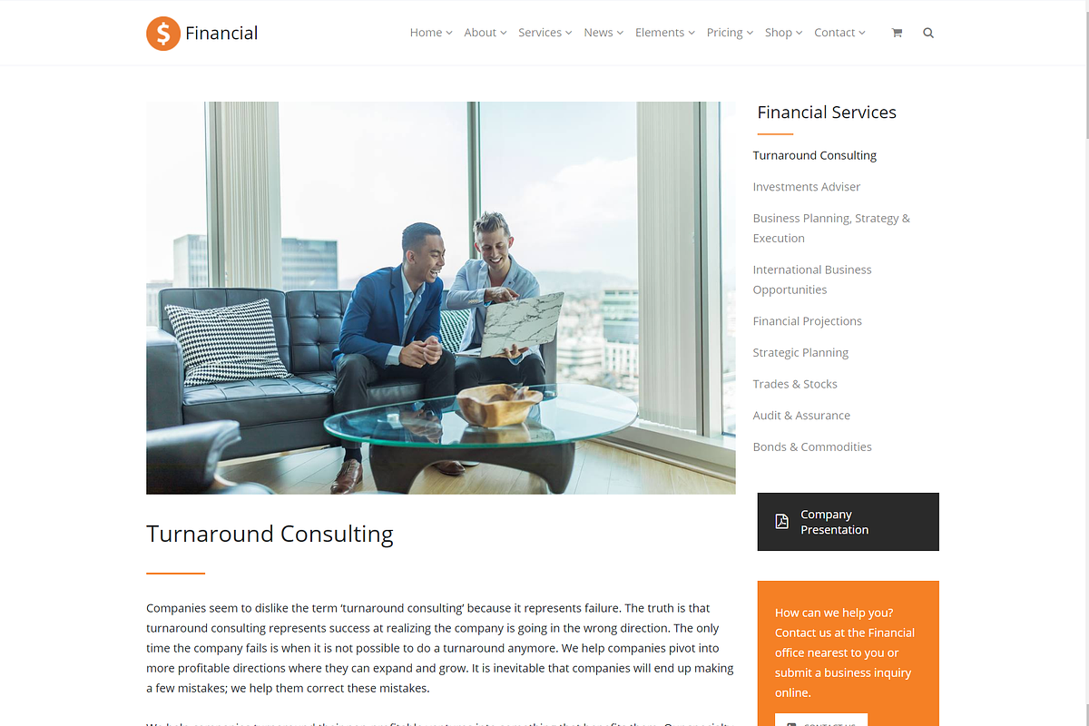 Financial Accounting WordPress Theme, a WordPress Template by Visualmodo (Photo 5 of 41)