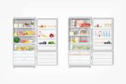 Fridge with food and empty, a Food Illustration by Good Studio (Thumbnail 2 of 5)