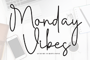 Monday Vibes | Script Font, a Handwritten Font by Scratchones (Thumbnail 1 of 8)