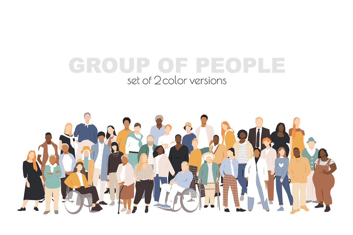 Group of people set. Diversity, a Person Illustration by Stafeeva (Photo 2 of 2)