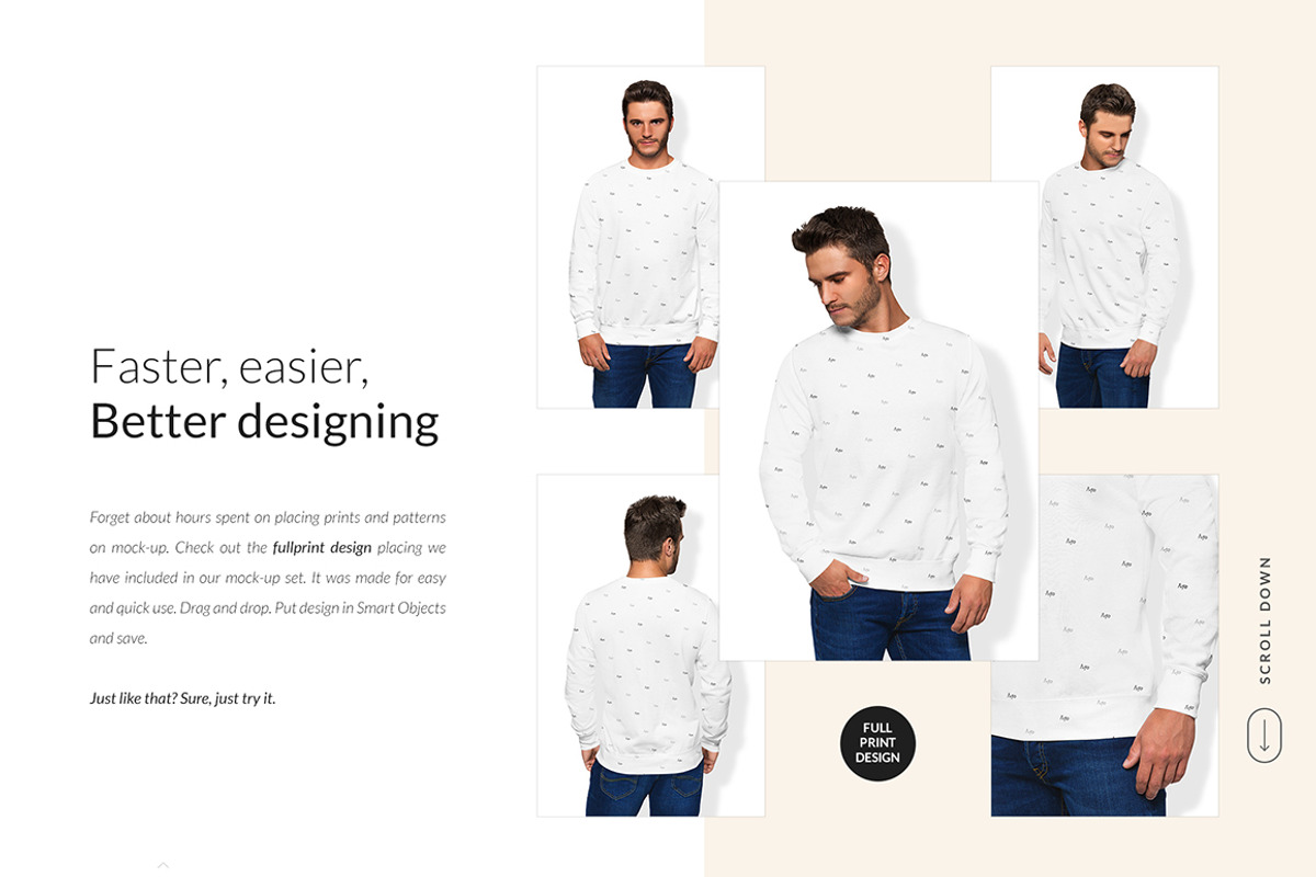 Men Sweatshirt Mockups Set FREE DEMO, a Books & Magazine Mockup by Apparel_Mockups (Photo 7 of 24)