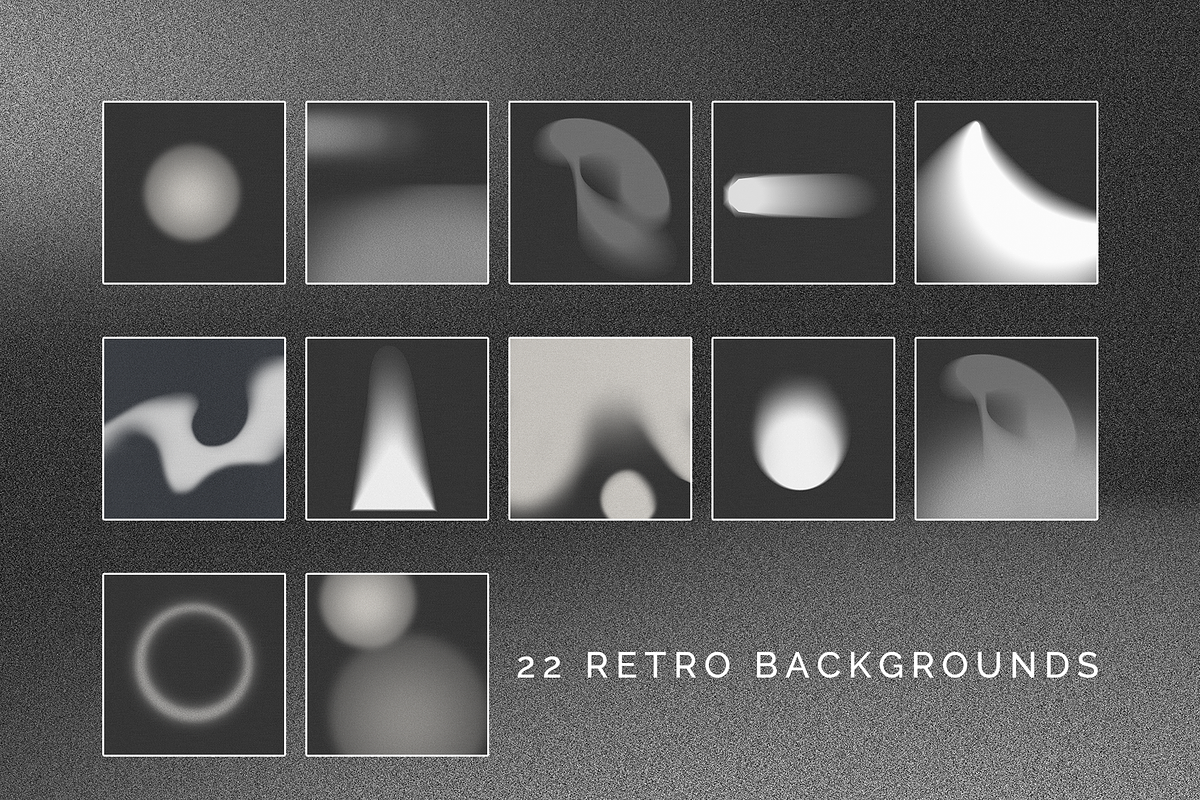 22 monochrome grainy gradients, a Texture Graphic by mamormo (Photo 4 of 4)