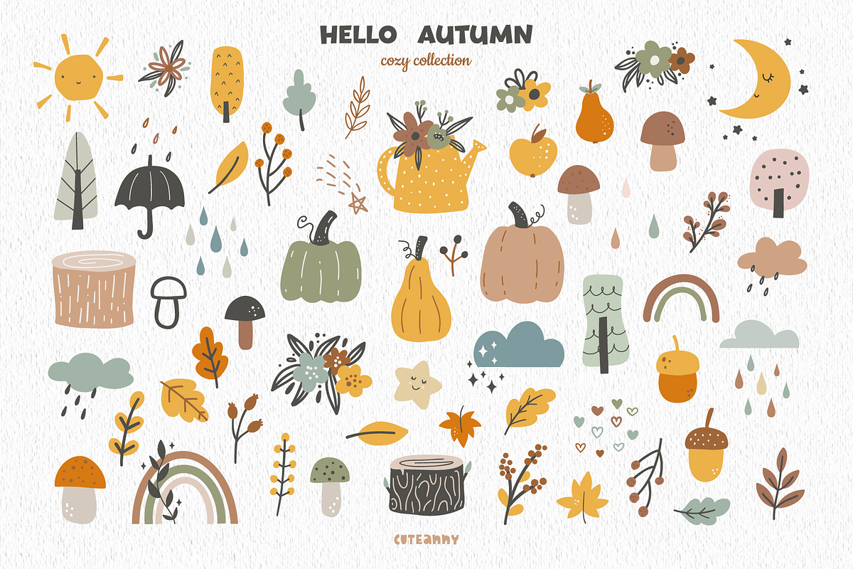 Hello autumn kids graphic collection, a Pattern Graphic by Cuteanny Design (Photo 8 of 10)