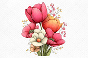 Whimsical Spring Flower Clipart, an Illustration by Craft Nest (Thumbnail 11 of 11)