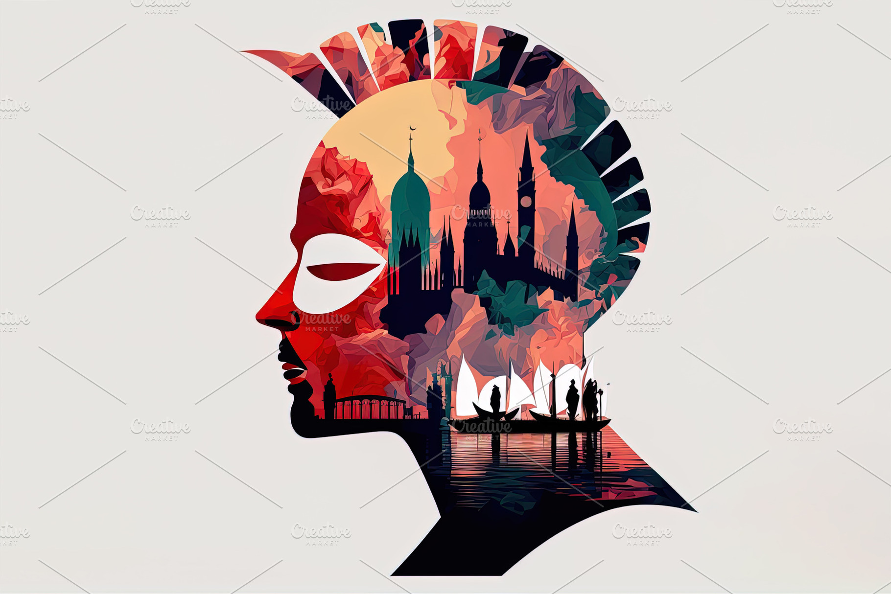 Festive Scene of Venice Carnival, an Abstract Photo by Shootdiem