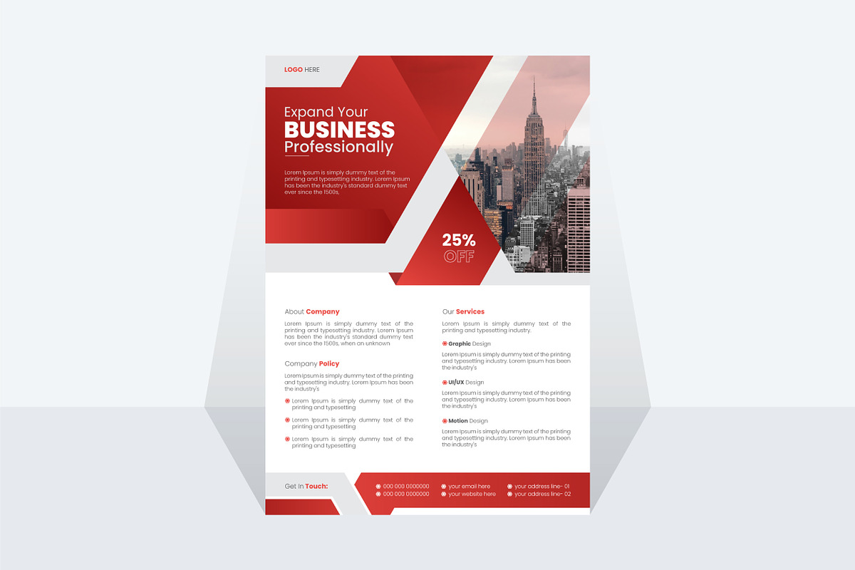 Corporate Business Flyer Design, a Flyer Template by MxVect Stock (Photo 3 of 3)