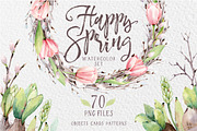 HAPPY SPRING watercolor set, an Illustration by Lemaris (Thumbnail 1 of 8)