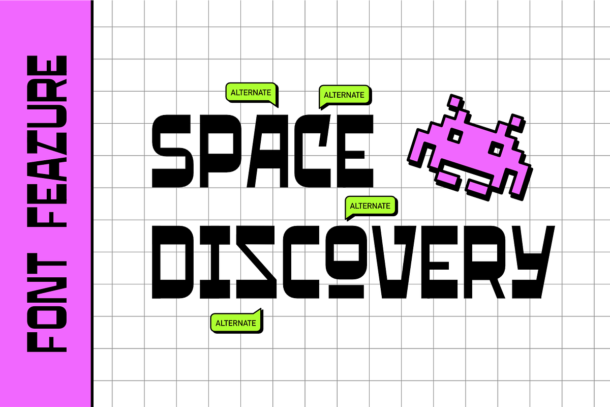 SQUICKY - Retro & Funky Display Font, a Sans Serif Font by Cruizy & Co (Photo 5 of 8)