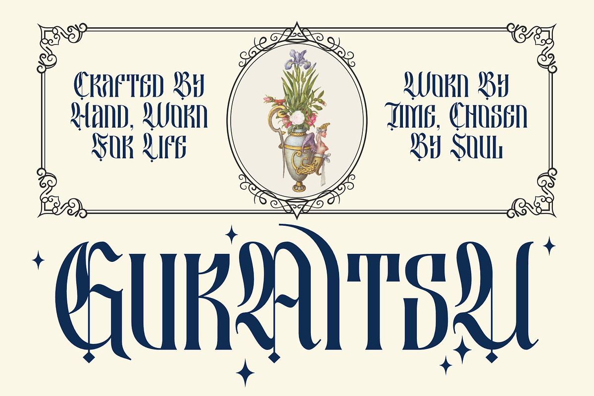 Besquen Modern Gothic Typeface, a Blackletter Font by Heinzel Std (Photo 2 of 13)