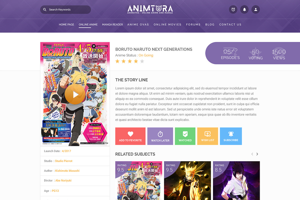 Animotra - Online Anime HTML+PSD, a Templates & Theme by Phenix Themes (Photo 8 of 15)
