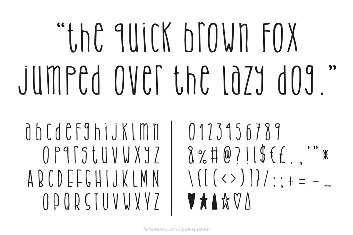 Skinny Chips handmade Font preview 2