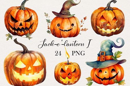 Halloween Pumpkin Clipart. AI, a Seasonal Illustration by BonbonnyDesigns