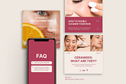 Skin Care Instagram Templates Pink