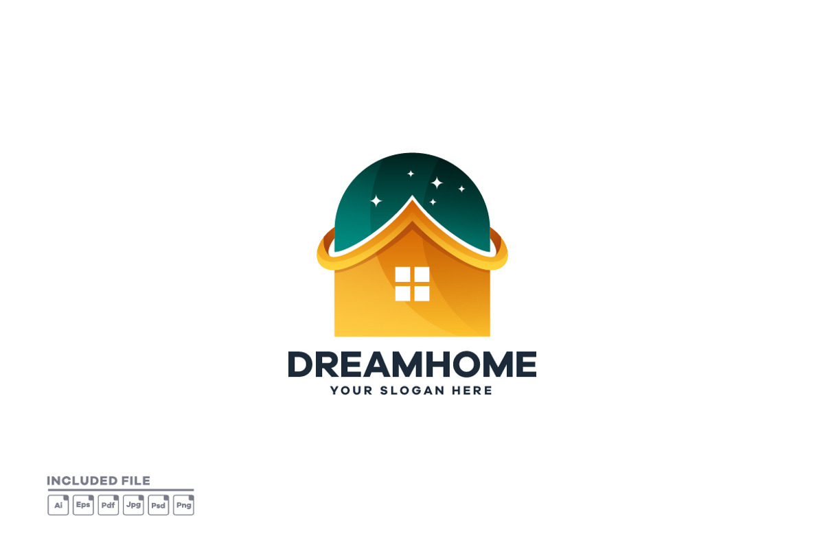 Dream Home Gradient Logo, a Branding & Logo Template by yuanesei