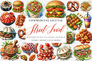 Street Food Watercolor Set PNG, an Illustration by SinaCreation (Thumbnail 1 of 7)