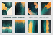 Emerald Gold Abstract Illustration, a Decorative Illustration by Housui Patterns (Thumbnail 2 of 9)