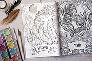 BESTIARY - Coloring Book, a Decorative Illustration by AntonPix Studio (Thumbnail 5 of 20)