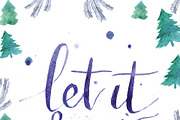 Christmas watercolor card, a Card Template by Inna Vinchenko Designs (Thumbnail 2 of 2)