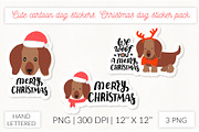 Cute dog stickers. Puppy Christmas, an Object Graphic by Let's Art (Thumbnail 19 of 24)