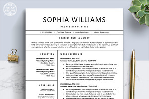 CV Resume Template Word & Pages