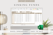 Digital Sinking Funds Excel Template, a Templates & Theme by BRANDcontent (Thumbnail 1 of 6)