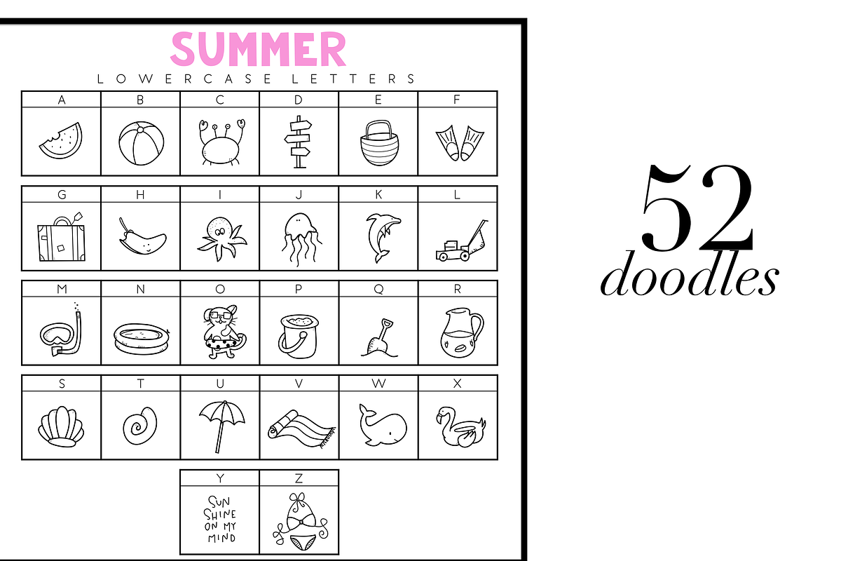 Summer Break - A Doodles Font preview 3