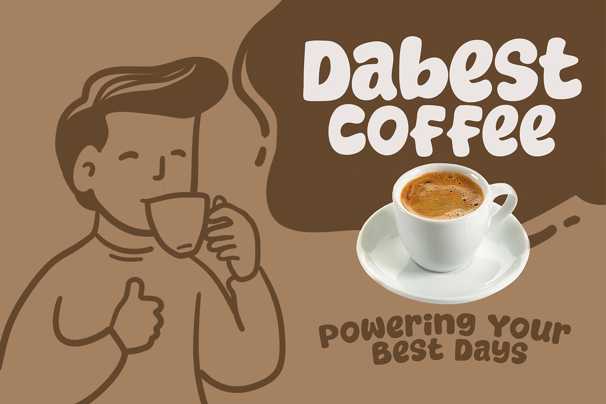 Suka Cofe - Display Food Font, a Handwritten Font by khurasan (Photo 2 of 6)