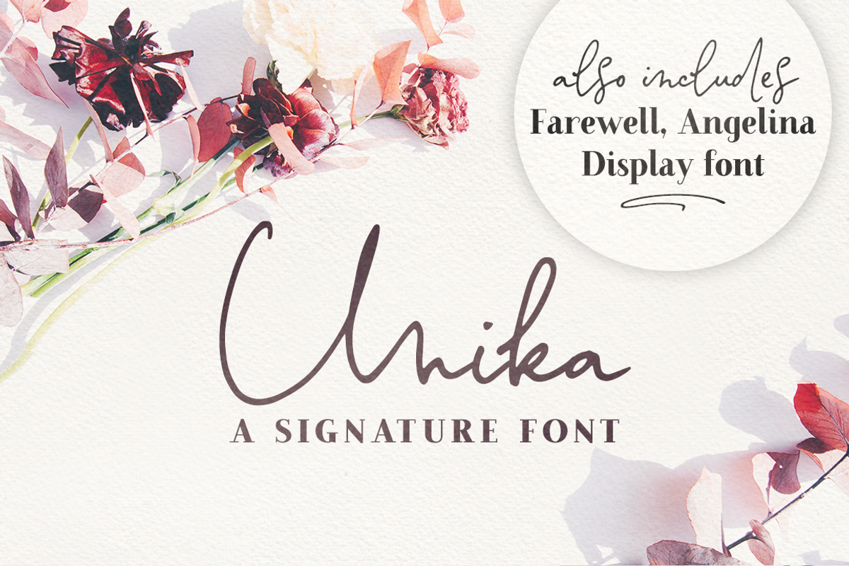 Unika Lite signature handwritten font